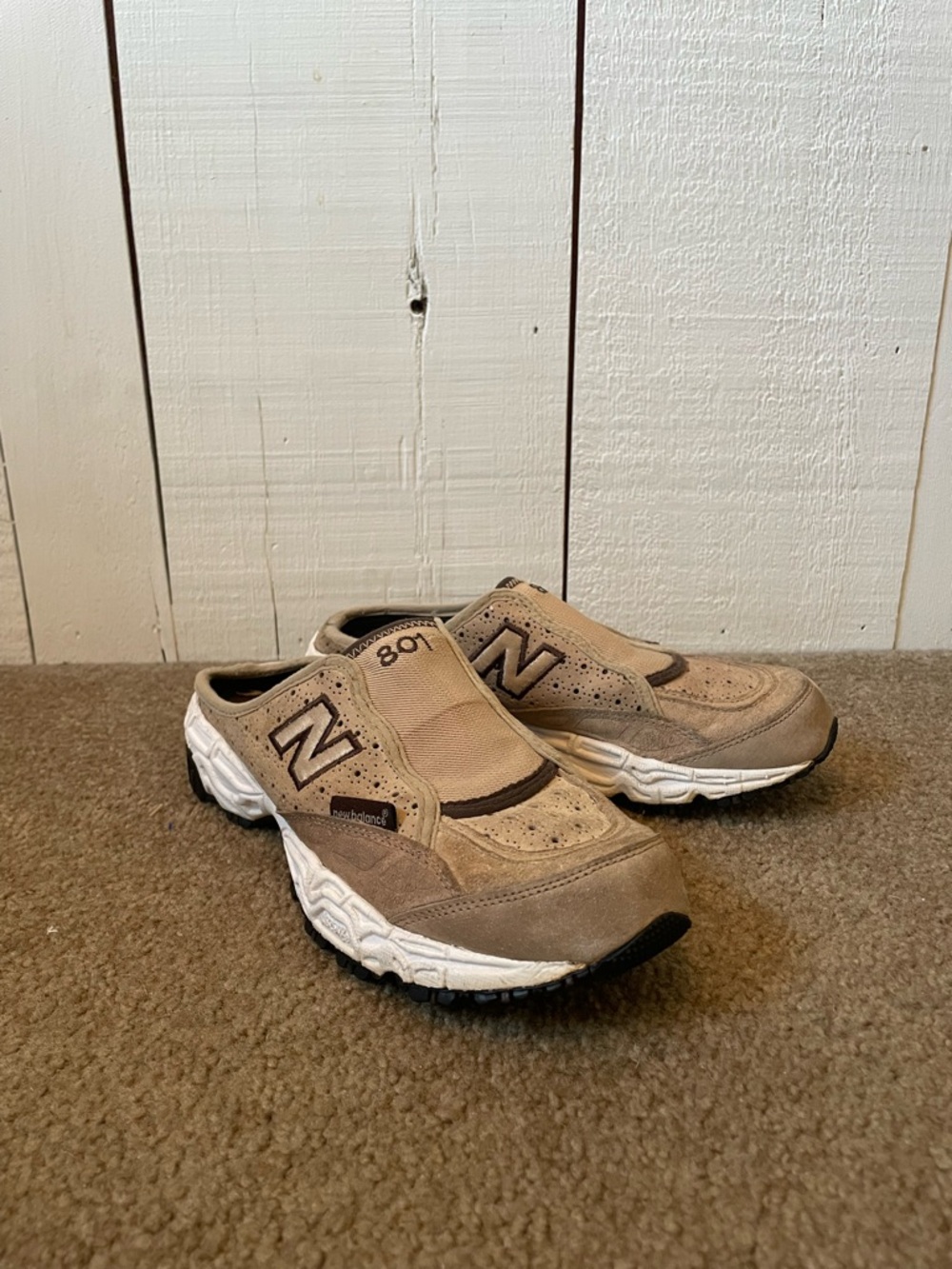 New Balance Men’s Slip-On Sneakers in Beige and Brown